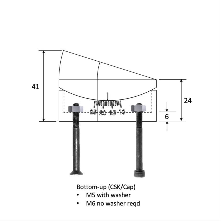 Adjustable Angled Riser Block For Aero Bars | Anodised Aluminium