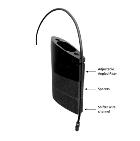 Adjustable Angled Riser Block For Aero Bars | Anodised Aluminium